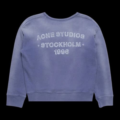 Acne Studios Washed Logo Sweatshirt 'Navy'