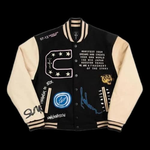 Travis Scott x Fragment Cactus Jack Jacket 'Manifest Letterman'