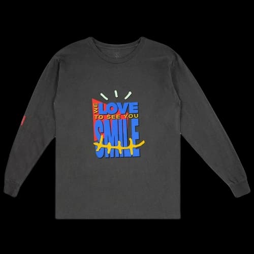 Cactus Jack by Travis Scott x McDonald's Smile Long-Sleeve T-Shirt 'Black Pigment Dye'