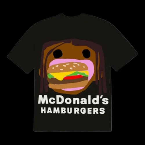 Travis Scott Cactus Jack x CPFM 4 CJ Crossover Pattern Round Neck Short Sleeve Black T-Shirt