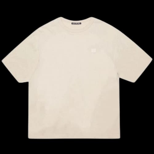 Acne Studios Face Logo Patch T-Shirt 'Oatmeal Melange'