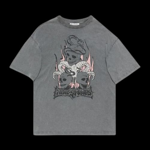 Acne Studios Print T-Shirt 'Faded Black'