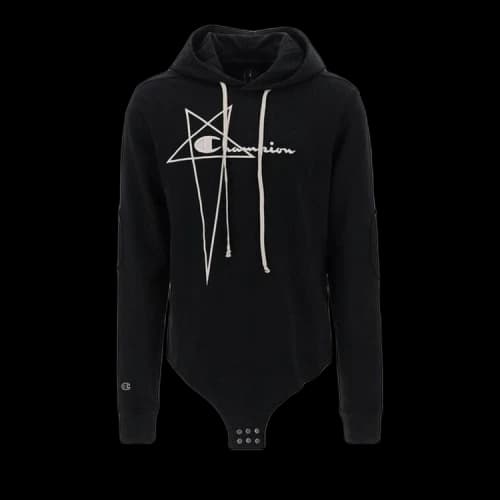 Rick Owens x Champion Knitted Hooded Bodysuit 'Black'