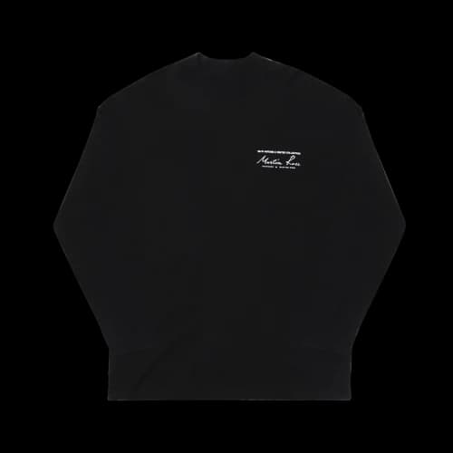 Martine Rose Funnel Neck Logo T-Shirt 'Black'