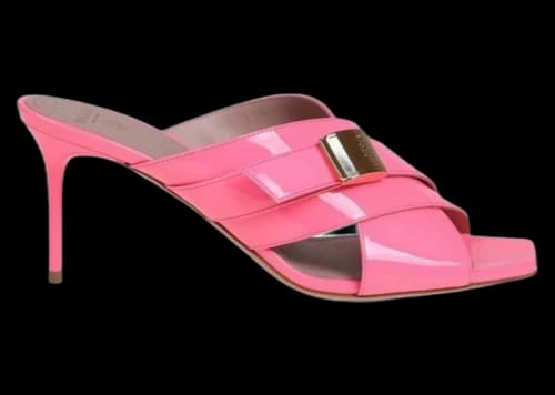 Balmain Ruby Western Heeled Mules Pink (Women's)