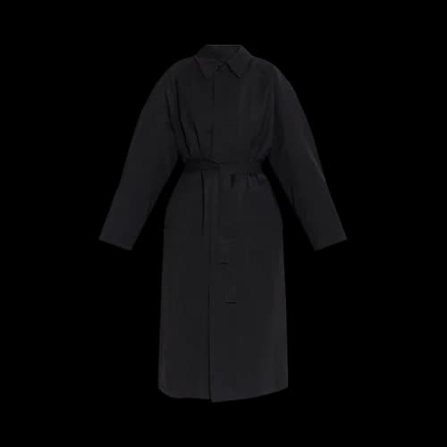 Lemaire Light Slitted Overcoat 'Black'