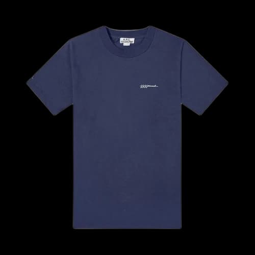 A.P.C. x JJJJound Logo T-Shirt 'Dark Navy'