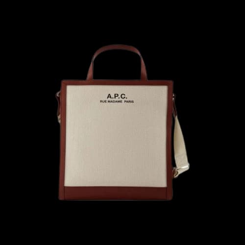 A.P.C. Logo Printed Canvas Tote Bag 'Beige'