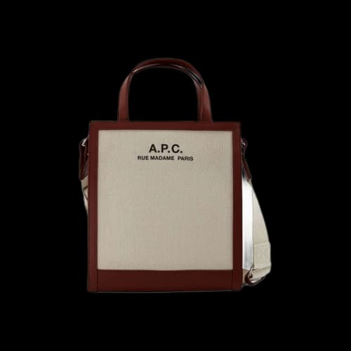 A.P.C. Logo Printed Open Top Tote Bag 'Beige'