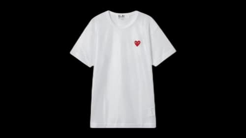 Comme des Garcons PLAY Polyester Mesh Tee White