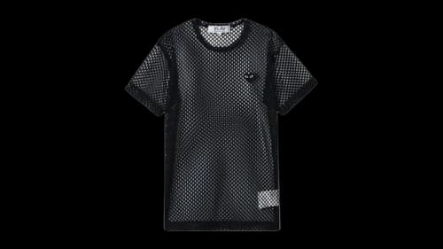 Comme des Garcons PLAY Polyester Mesh Large Tee Black