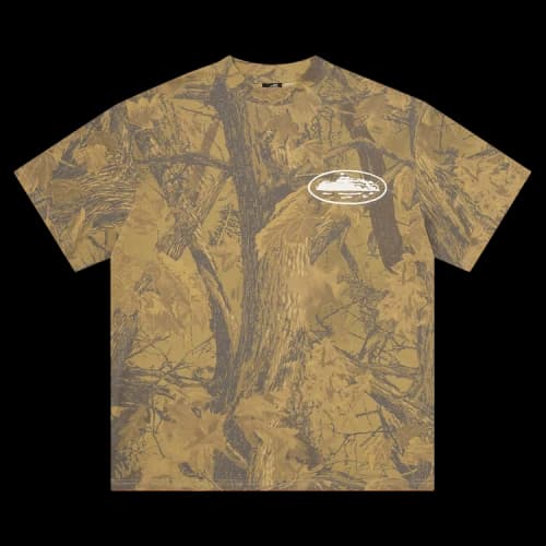Corteiz Island Puff Print Tee 'Forest Camo'