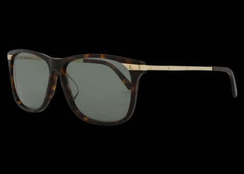 Cartier Square Sunglasses Havana/Gold/Green (CT0104SA-30003081-002)