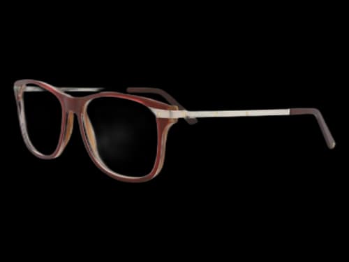 Cartier Square Eyeglasses Red Silver Transparent (CT0106O-30003089-003)
