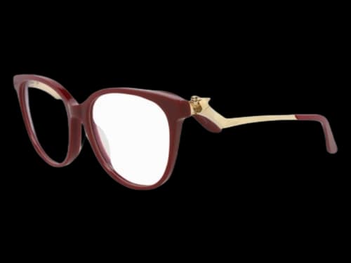 Cartier Cat Eye Eyeglasses Burgundy Burgundy Transparent (CT0119O-30003098-008)