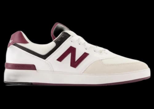New Balance 574 Court White Crimson