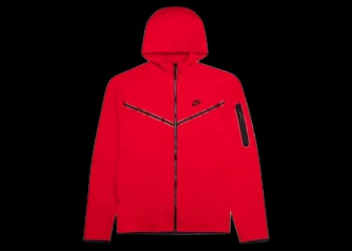 Nike Sportswear Kids' Tech Fleece Full-Zip Hoodie University Red/Black