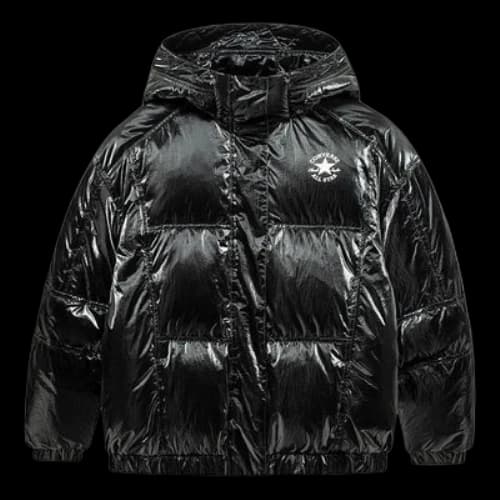 (GS) Converse Logo Short Down Jacket 'Black'