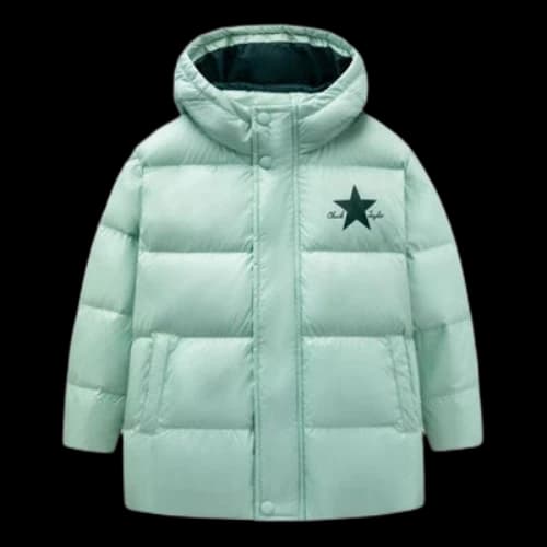 (GS) Converse Logo Printed Down Jacket 'Green Black'