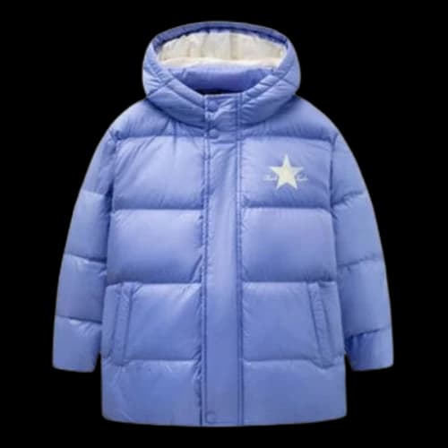 (GS) Converse Logo Printed Down Jacket 'Purple White'