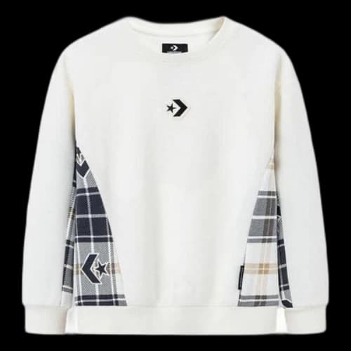 (GS) Converse Casual Crew Sweater 'White Black'