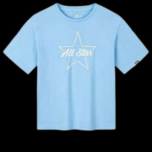 (GS) Converse Logo Printed T-Shirt 'Blue White'