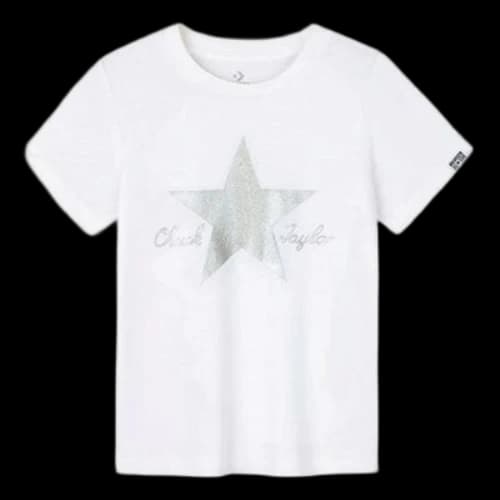 Converse Logo Printed T-Shirt 'White Silver' (Women's)