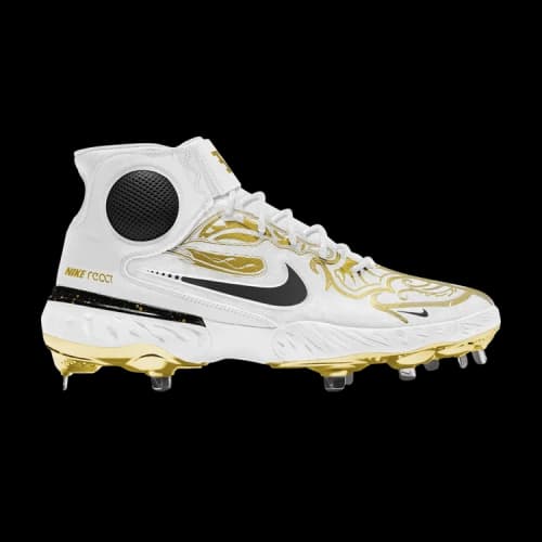 Nike Alpha Huarache Elite 3 Mid 'White Metallic Vivid Gold'