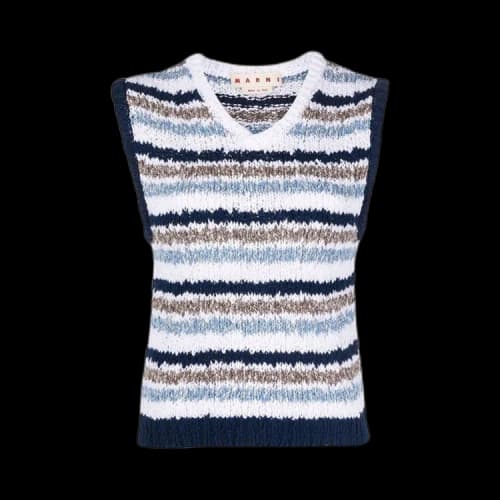 Marni V Neck Sweater 'Light Navy'