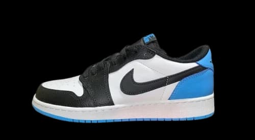 Jordan 1 Retro Low OG Black Dark Powder Blue (GS)