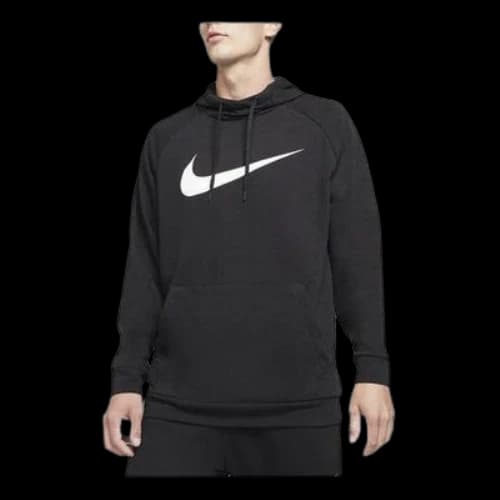 Nike Dry Graphic Logo Hoodie 'Black White'