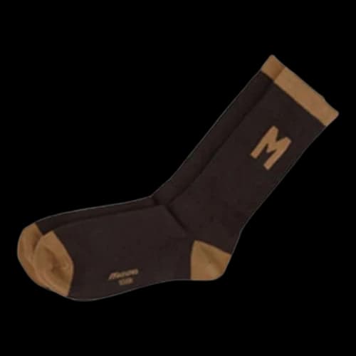 Mizuno x U.Sage Letter Jacquard Color-blocking Socks 'Brown' (Women's)