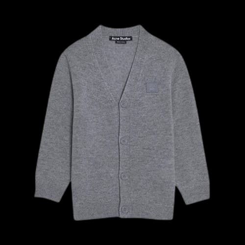 Acne Studios Kids Wool Cardigan 'Grey Melange'