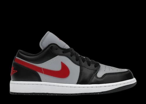 Jordan 1 Low Wolf Grey Gym Red (Women's)