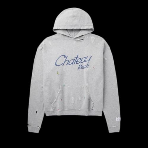 Gallery Dept. Distressed Chateau Ranch Hoodie 'Heather Grey'