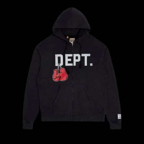 Gallery Dept. Boxing Merch Zip Hoodie 'Vintage Black'