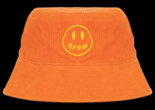 drew house mascot corduroy bucket hat orange