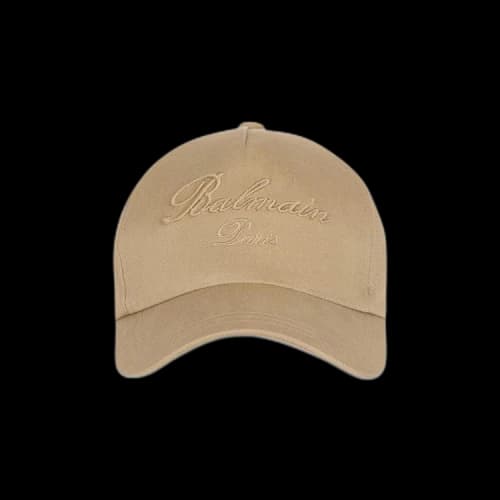 Balmain Signature Embroidered Cap 'Beige'
