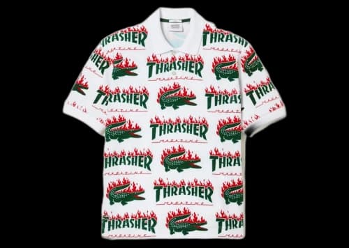 Lacoste x Thrasher Oversized Polo White