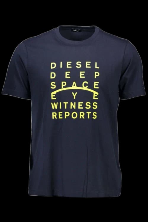 Diesel Cotton Men's T-Shirt Blue - DI2457353