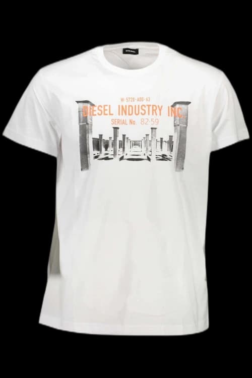 Diesel Cotton Men's T-Shirt White - DI2461124
