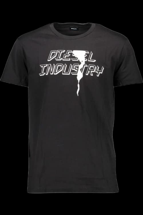 Diesel Cotton Men's T-Shirt Black - DI2461384