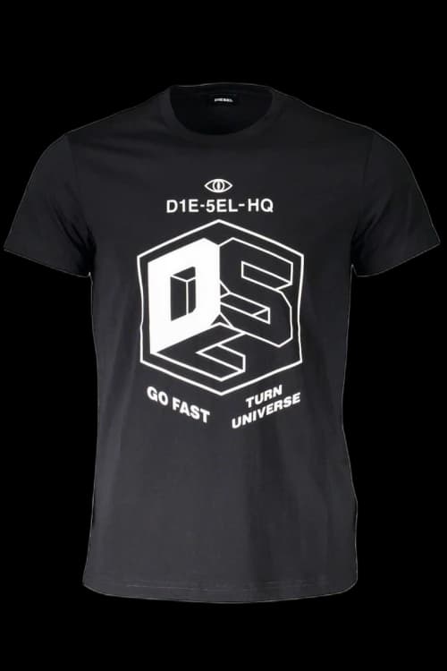 Diesel Cotton Men's T-Shirt Black - DI2461948