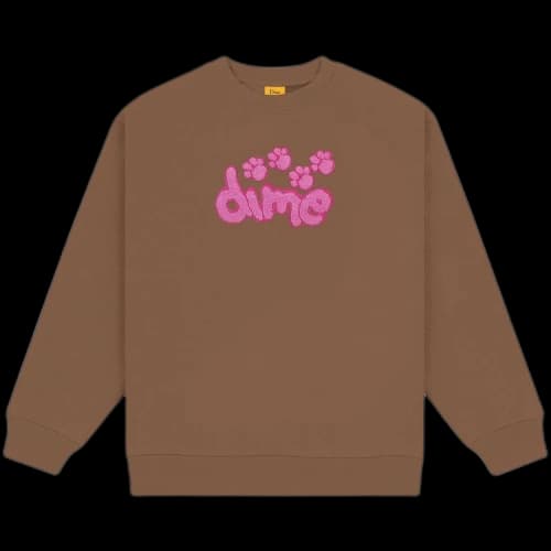 Dime Pawz Chenille Crewneck 'Brown'