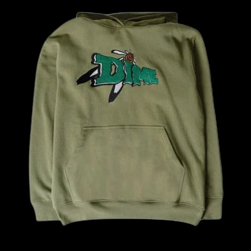 Dime Encino Chenille Hoodie 'Green'