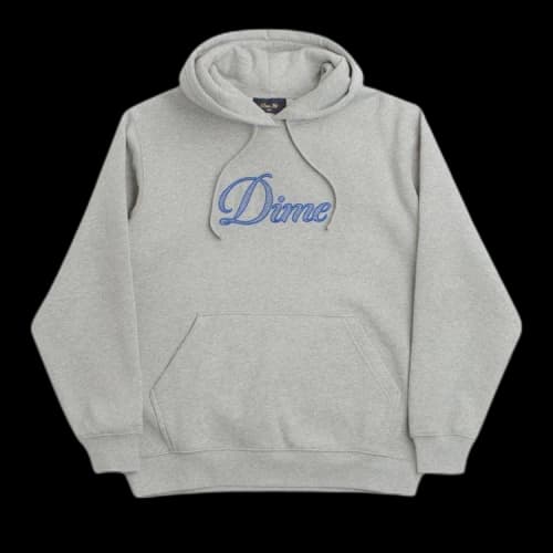 Dime Cursive Logo Hoodie 'Heather Grey'
