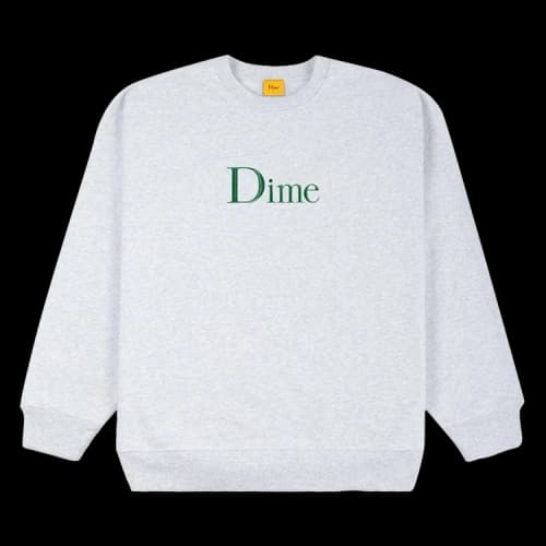 Dime Classic Embroidered Crewneck 'Ash'