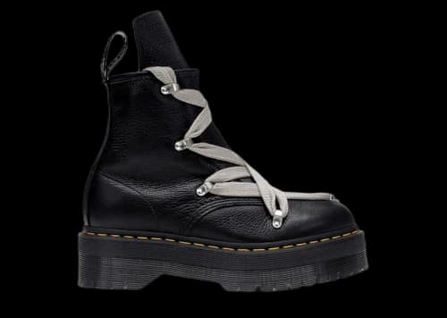 Dr. Martens 1460 Quad Leather Sole Pentagram Jumbo Lace Boot Rick Owens Black