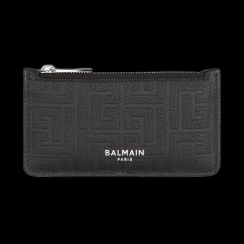 Balmain Leather Purse 'Black'