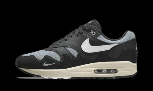 Nike Air Max 1 Patta Waves Metallic Silver White Black (without Bracelet)